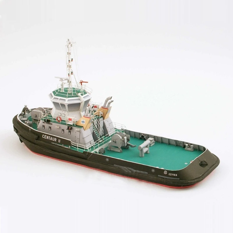 1:100 Polish Centaur II Tugboat Paper Model DIY Handmade Ship Paper Craft Kit for Model Builders and Collectors