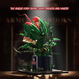 838 Pis Piranha kreative Baublöcke Vasos Blumen Modell Ziegel Dekoration Desktop DIY -Spielzeug für Kinder Geschenke 10 Hauptverkäufe von Mini Piranha - №9