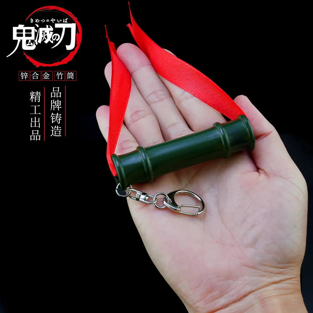 Demon Slayer Sword Kamado Nezuko Bamboo Tube Pendant Alloy Katana Sword Japanese Anime Weapon Model Toys for Kids Christmas Gift