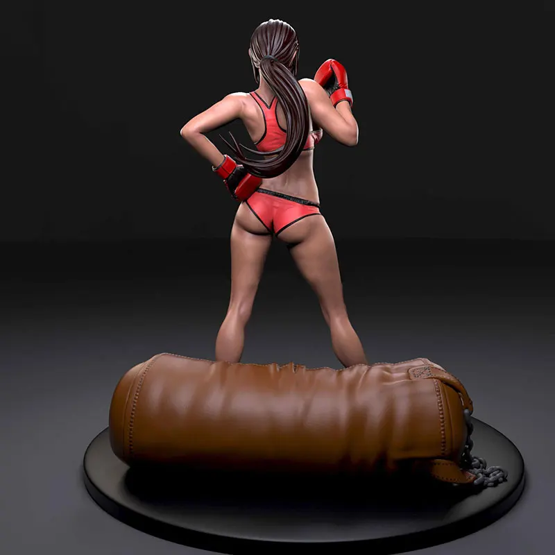1/24 75mm 1/18 100mm resina modello boxe ragazza figura scultura non verniciata nessun colore RW-014