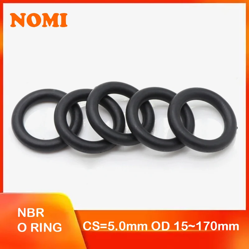 

10Pcs NBR O Ring Gasket Thickness CS 3.5mm OD 10~225mm Nitrile Rubber Round O Type Corrosion Oil Resist Sealing Washer Black