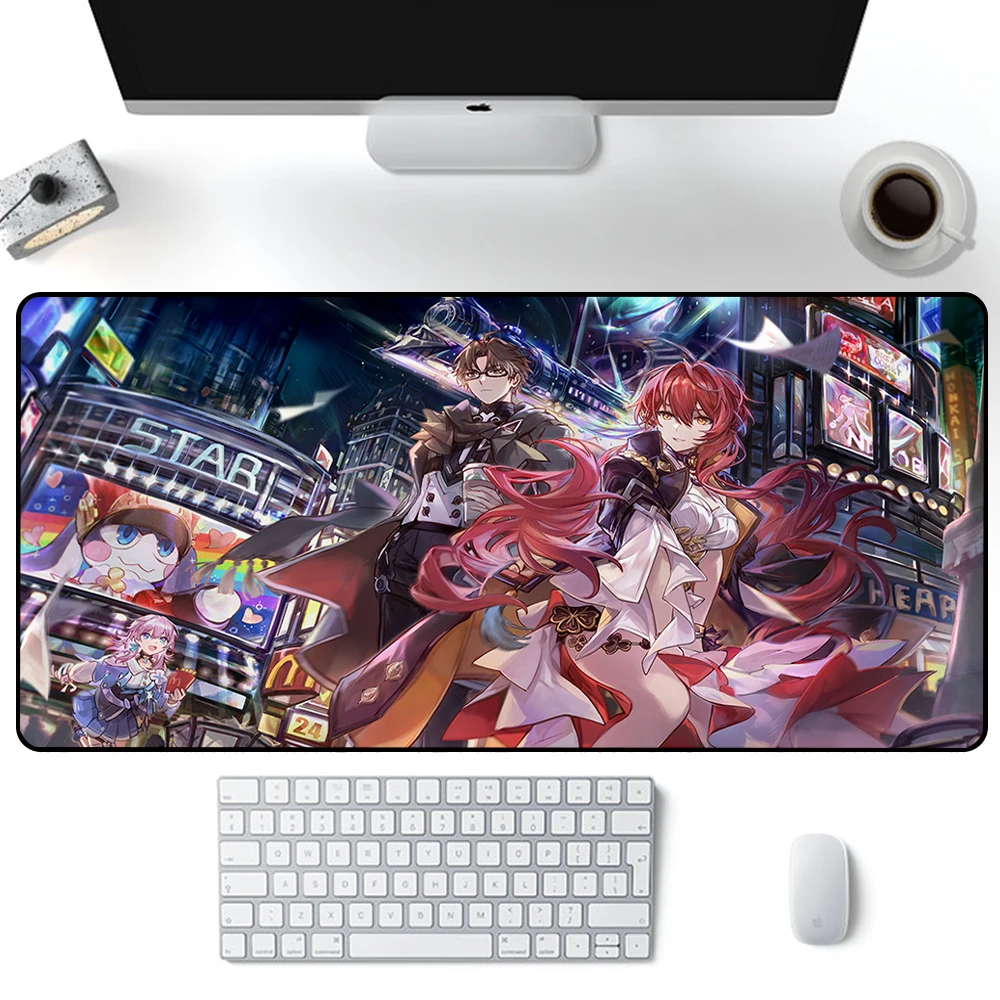 Honkai Star Rail Welt Yang Mouse Pad Large Gaming Mousepad PC Gamer XXL Computer Mouse Mat Keyboard Mat Desk Pad Laptop Mausepad