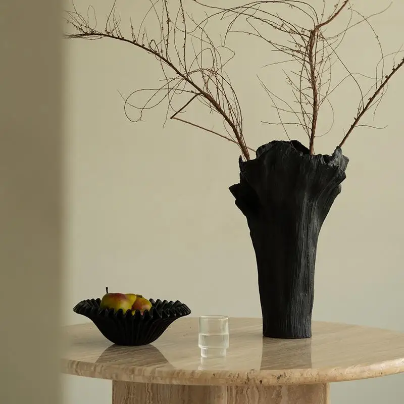 

Wind Vase Light Luxury Premium Vase Ornament Retro Resin Flower Arrangement Living Room Flowe