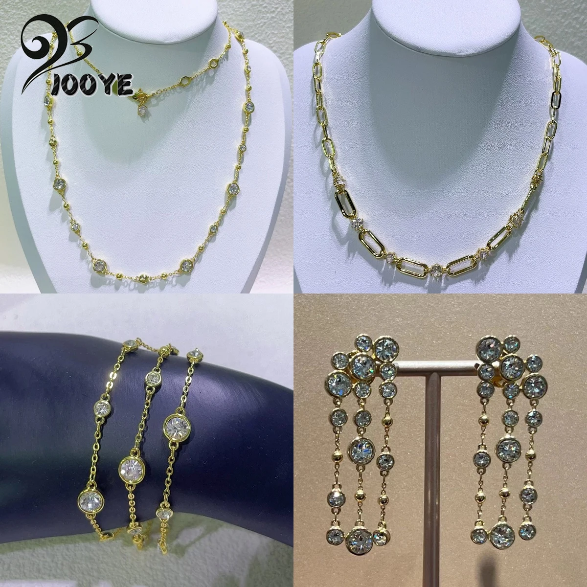 2024 Original New Trend High End Jewelry Set Charm Gold Tassel Earrings Fashion Luxury Necklace Bracelet Romantic Gift for Women