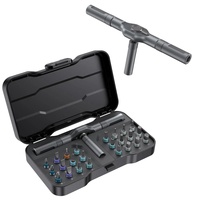 24in1 Multifunction Ratchet Screw Driver Set Multi Magnetic Bit Mini Repair Tool Kit Home Tools for PC and Desktop Etc