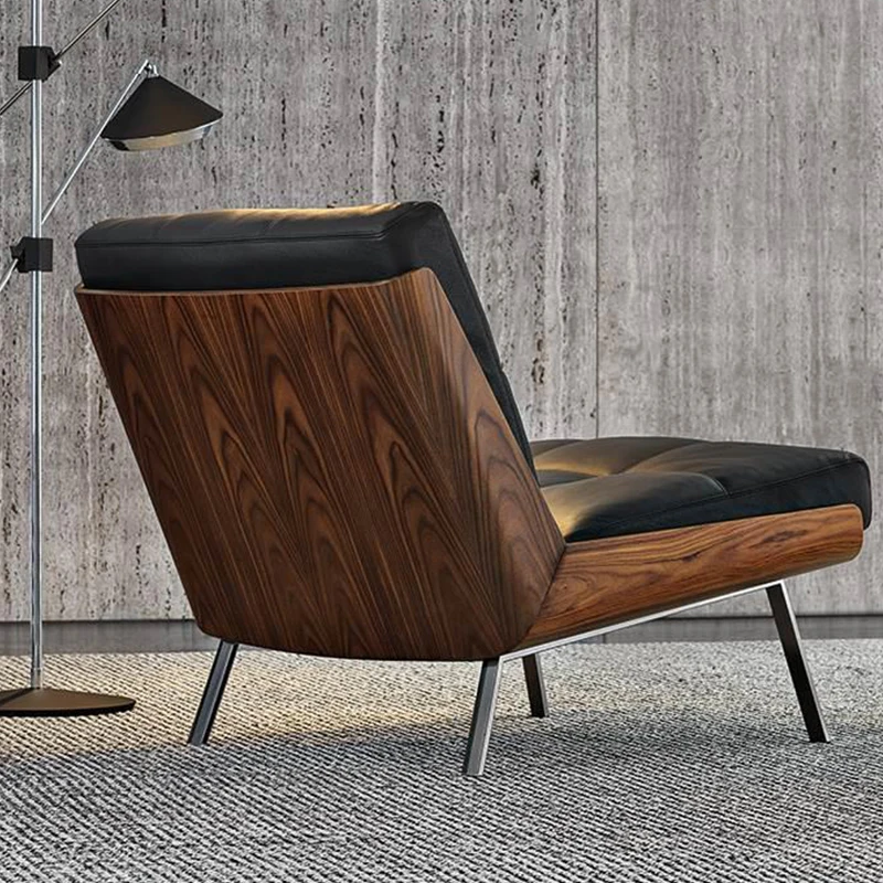 Handmade Contemporary Living Room Armchair Scandinavian Style Designer Luxury Furniture Wooden Chair Muebles Para El Hogar - Image 3