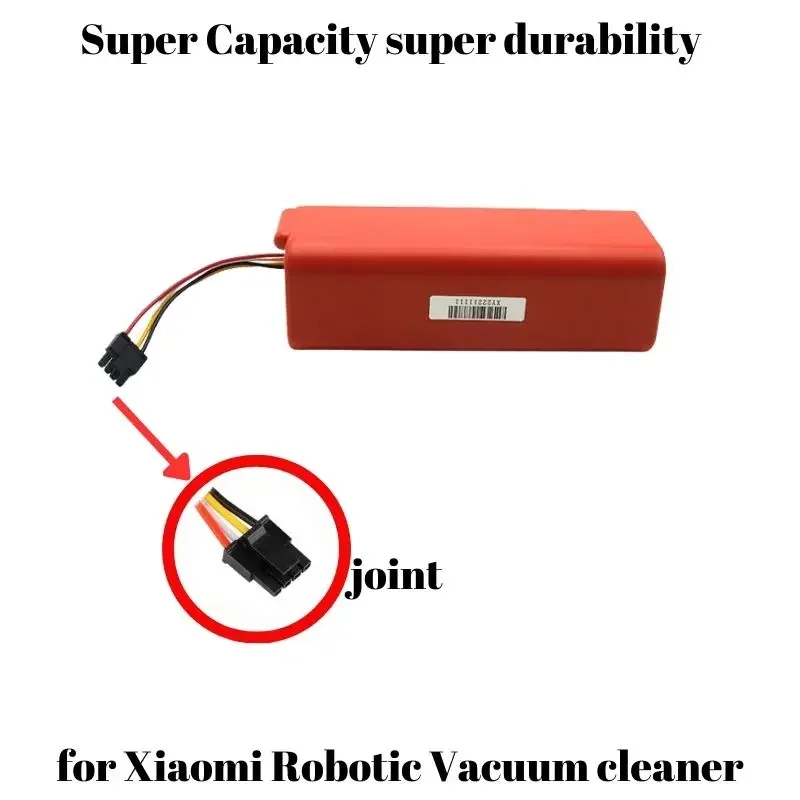 12800mAh Robotic Vacuum Cleaner 14.4v Replacement Battery For Xiaomi Roborock S55 S60 S65 S50 S51 S5 MAX S6 Parts s50 battery