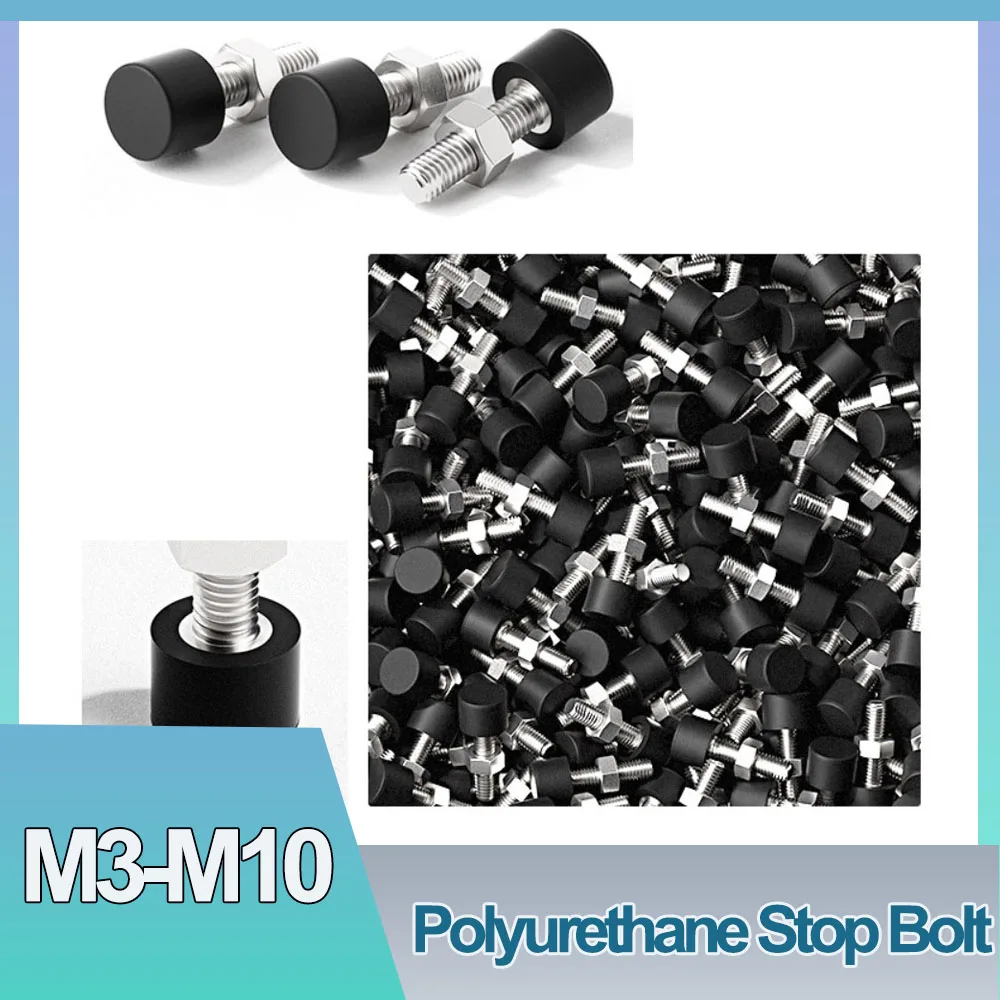 Urethane Stopper Bolt Low Elasticity Rubber Buffer Screw Anti Collision Rubber Coated Screw