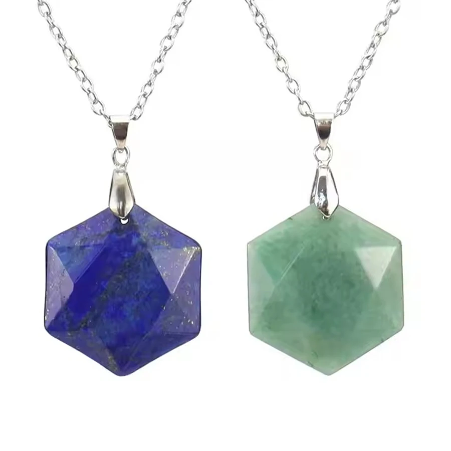 

Кристаллический целебный камень, обсидиан, аметист, тигровый глаз, лазурит, розовый кварц, подвеска с гексаграммой, ожерелье для мужчин и женщин, драгоценный камень