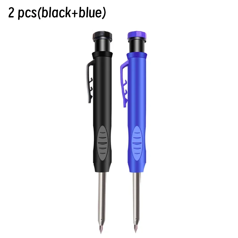 

2pcs 2.8m Solid Carpenter Pencil Deep Hole Marking Pencil Scriber Refill Carpenter Scriber Mechanical Woodworking Tool Pencil