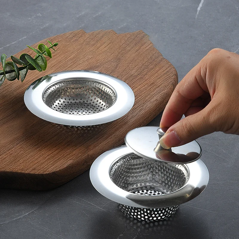 Colador de fregadero de silicona, paquete de 2, filtro de drenaje plegable para cocina y baño, recogedor de residuos de alimentos para el cabello, cubierta de drenaje Universal de 12cm