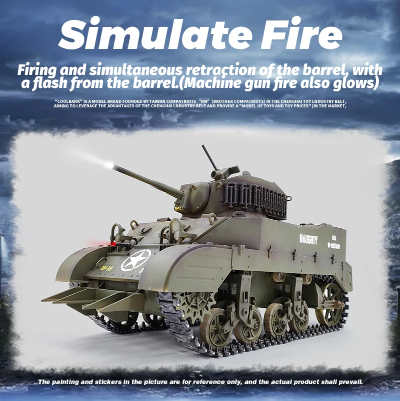 1/6ラジコン戦車　WWⅡ　M5A1　4チャンネルプロポ付 1/6ラジコン戦車 WWⅡ M5A1 4チャンネルプロポ付