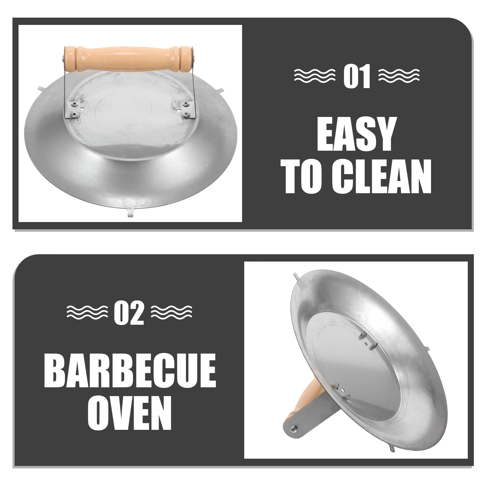 

Anti-Scald Heat-Resistant Stainless Steel Grill Grate Lift Cover Bbq Plate Tool Outdoor Picnic Kitchen Use Durable Rustproof