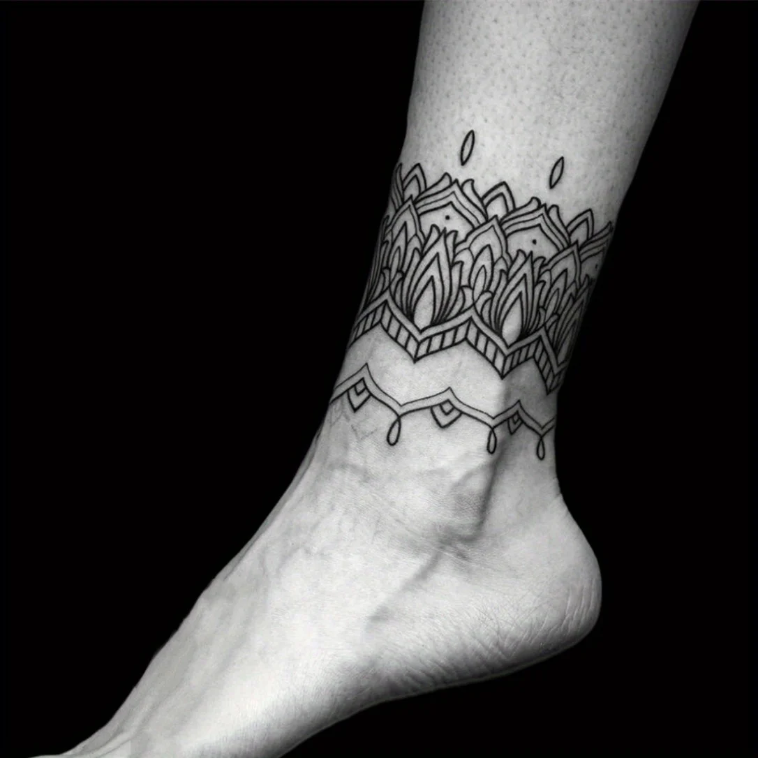 1 Sheet Personality Foot Ring Anklet Tattoo Sticker Waterproof Lasting Temporary Tattoo Party