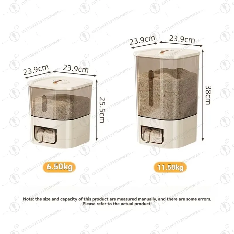 Food Grade Moisture-proof Sealed Rice Can Storage Box Grain Miscellaneous Grain Rice Bucket Kitchen Accessories