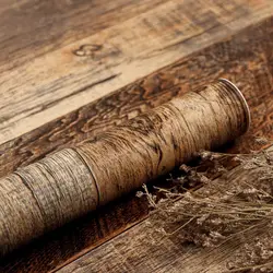 Brown Wood Wallpaper Peel and Stick Shiplap Self Adhesive Contact Paper for Cabinet Countertop Shelf Drawer Wall Door 