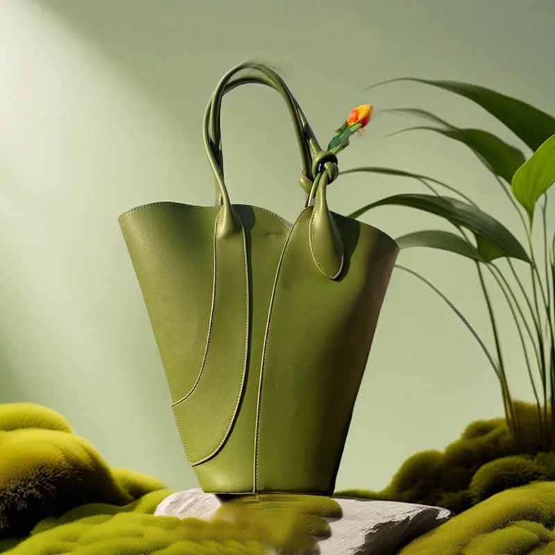 

Handbag Women Casual Tote Designer Bag Purse Fashion Green Unique Style PU Leather Shoulder Bags