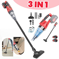 BRIEFNESS 5500Pa Cordless Vacuum Cleaner, Handheld Car Vacuum 2 in 1 w/LED Light, Washable HEPA Filter for Pet Hair Home Office