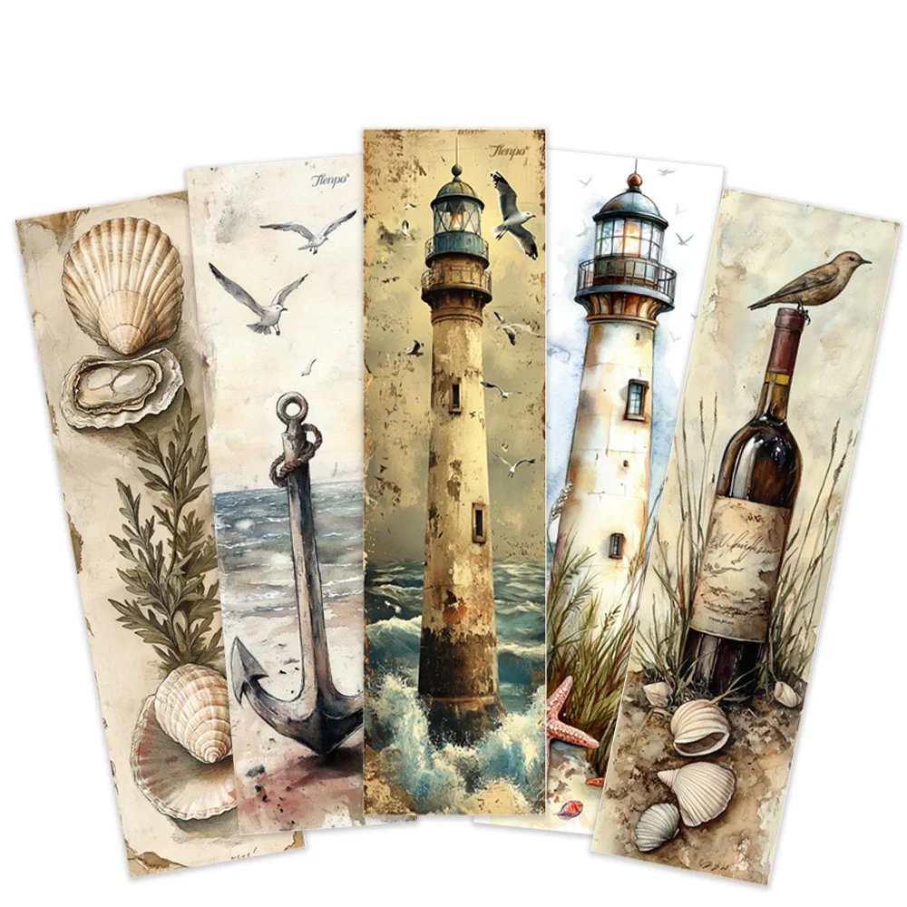 32pcs, Healing Seaside Element Theme Bookmarks, Christmas, Teacher Gift, Back-To-School Holiday Gifts, Creative Artistic Designs