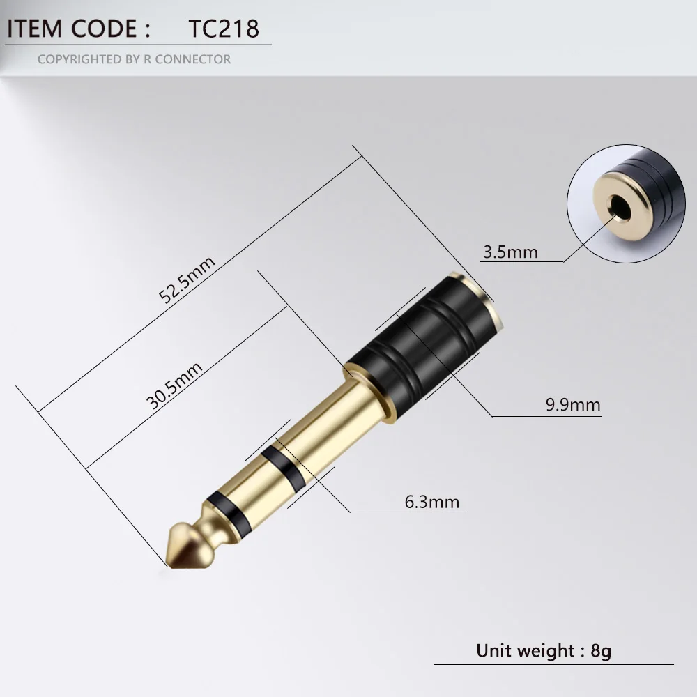 1PC stereo 3poles 1/4\