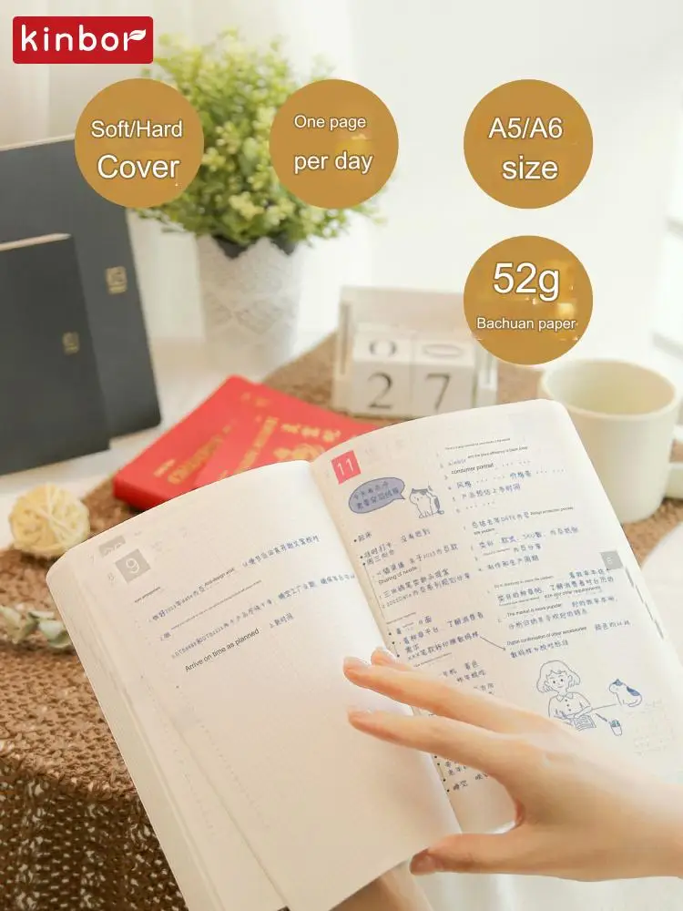 Imagem -04 - Kinbor-school Schedule Handbook Saving Money Planner Manual Work Organizer Agenda Notepad High Value Presente de Graduação a5 a6 2023