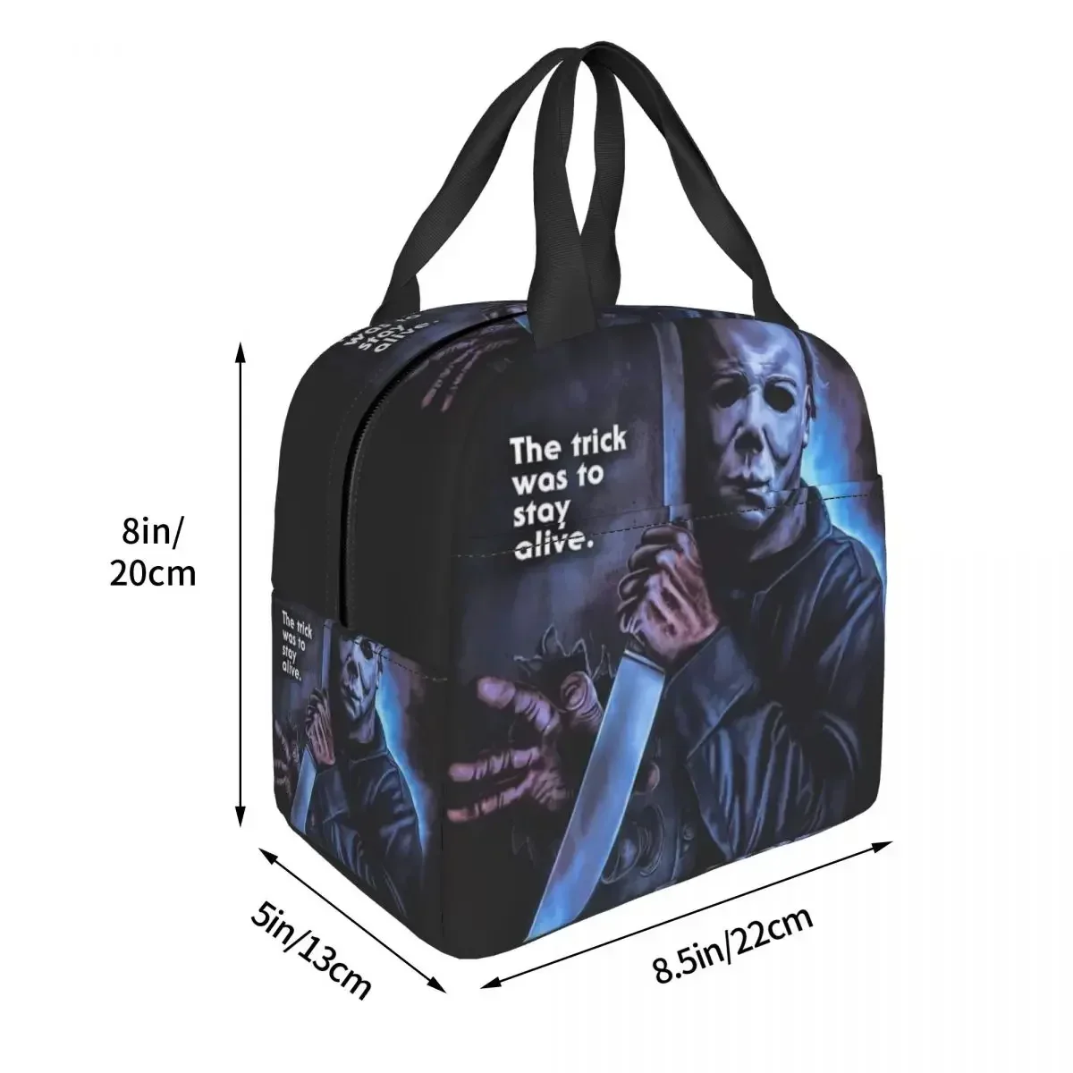 2023 New Michael Myers Halloween Horror Movie Resuable Lunch Box Waterproof Cooler Thermal Food Insulated Lunch Bag Office Work