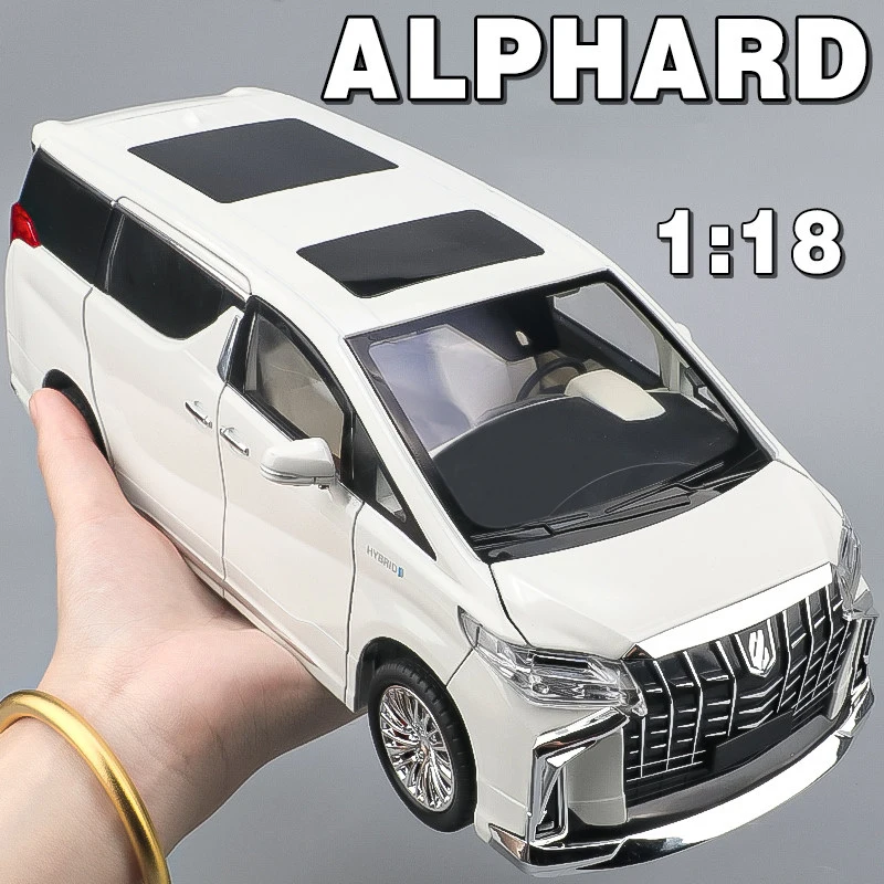 

1:18 Toyota Alphard MPV Alloy Die Cast Toy Car Model Sound and Light Children's Toy Collectibles Birthday gift