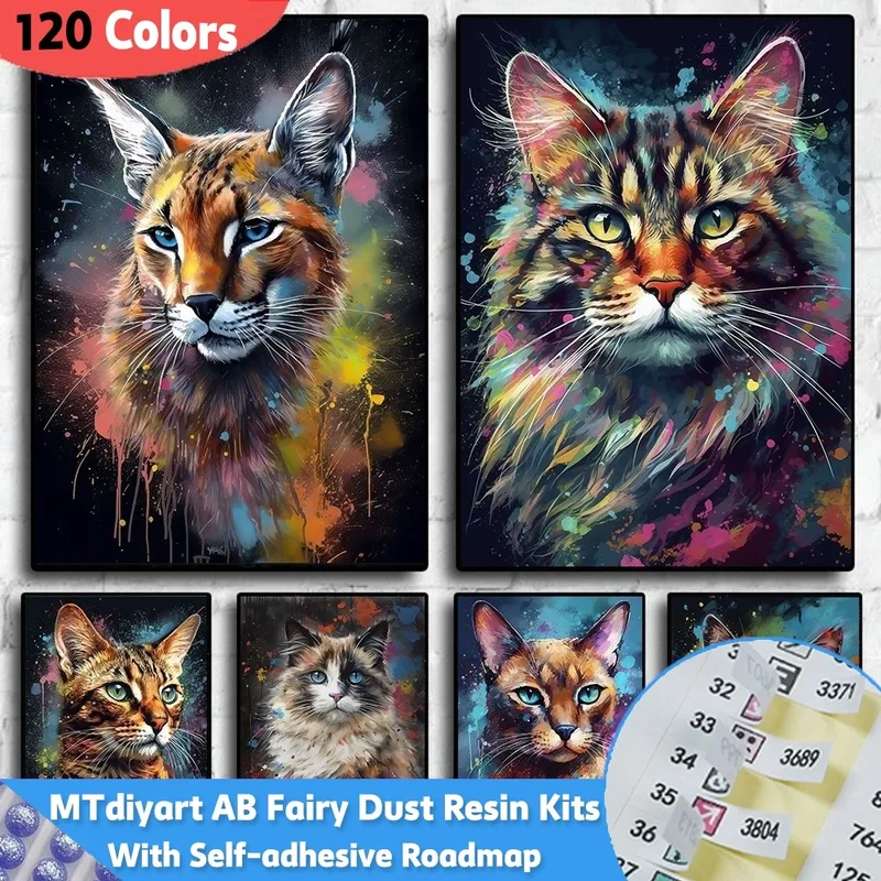 Diamantmalerei Katzen 120 Farben