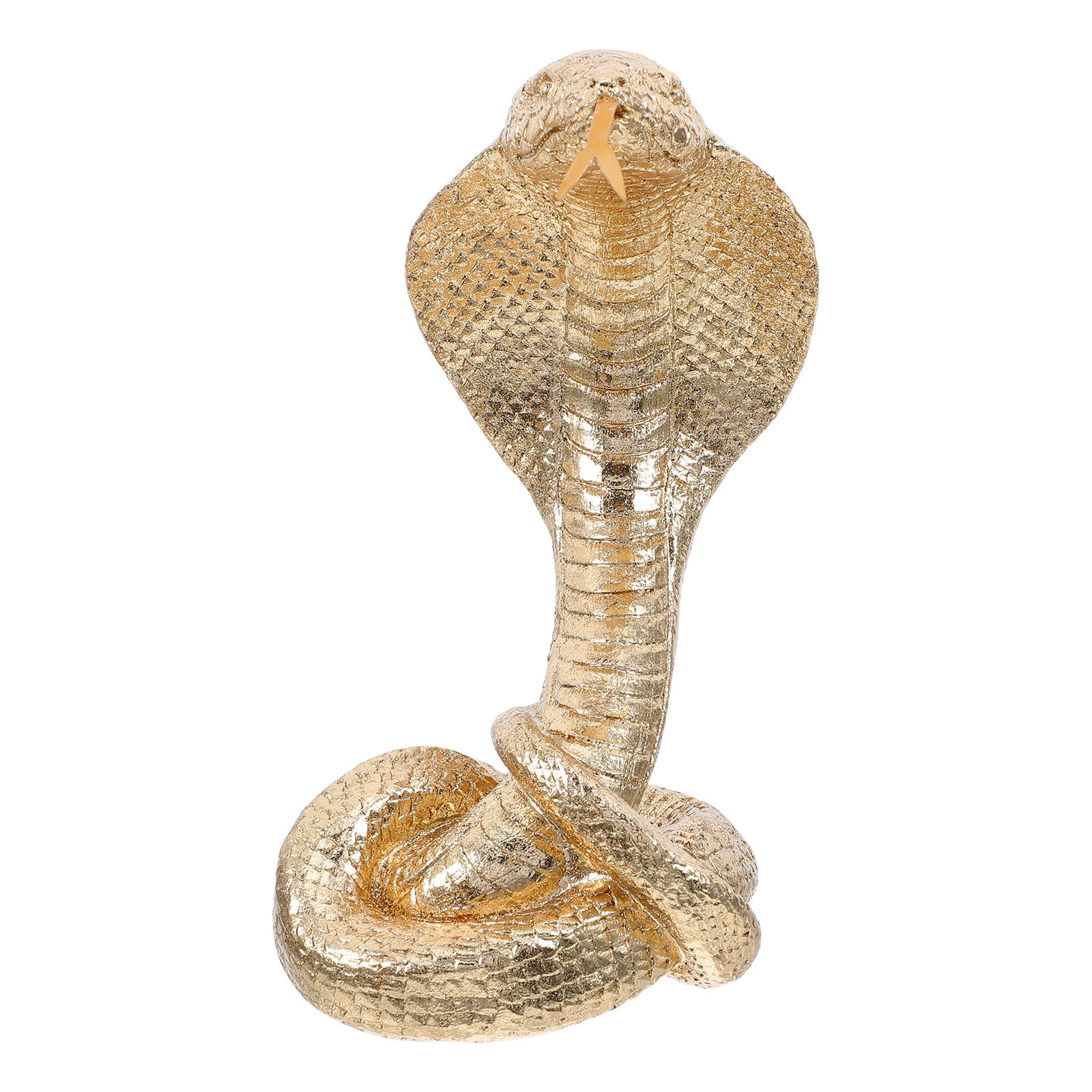 

Golden Resin Statue Material Home Office Garden Decor Feng Shui Animal Figurine Snake