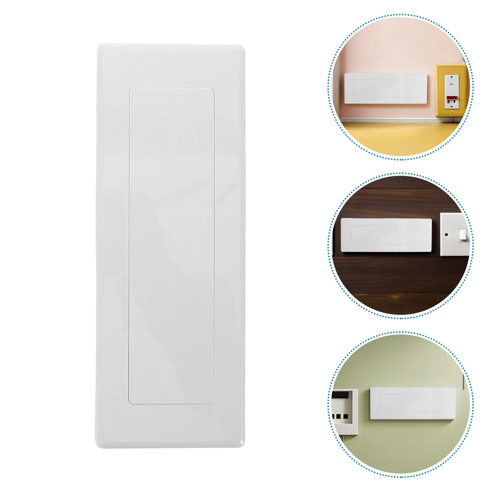 8Pcs Blank Cover Plate for Electrical Outlets Plastic Wall Plate Covers Junction Box Holes Modern Decor Compatible with