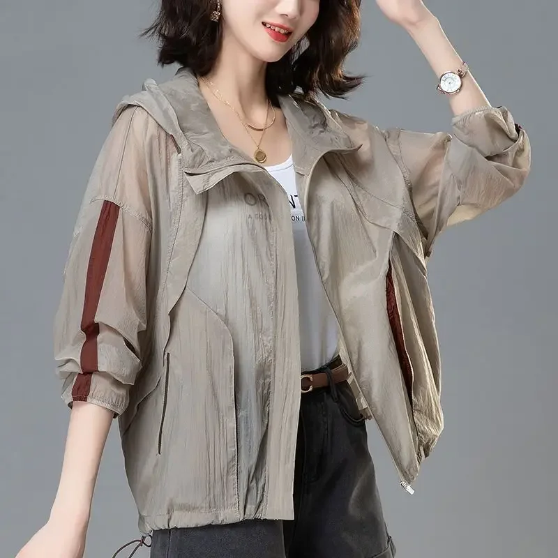 

Летняя солнцезащитная одежда для женщин, новый стиль, легкая свободная модная уличная женская универсальная солнцезащитная куртка для маленьких людей