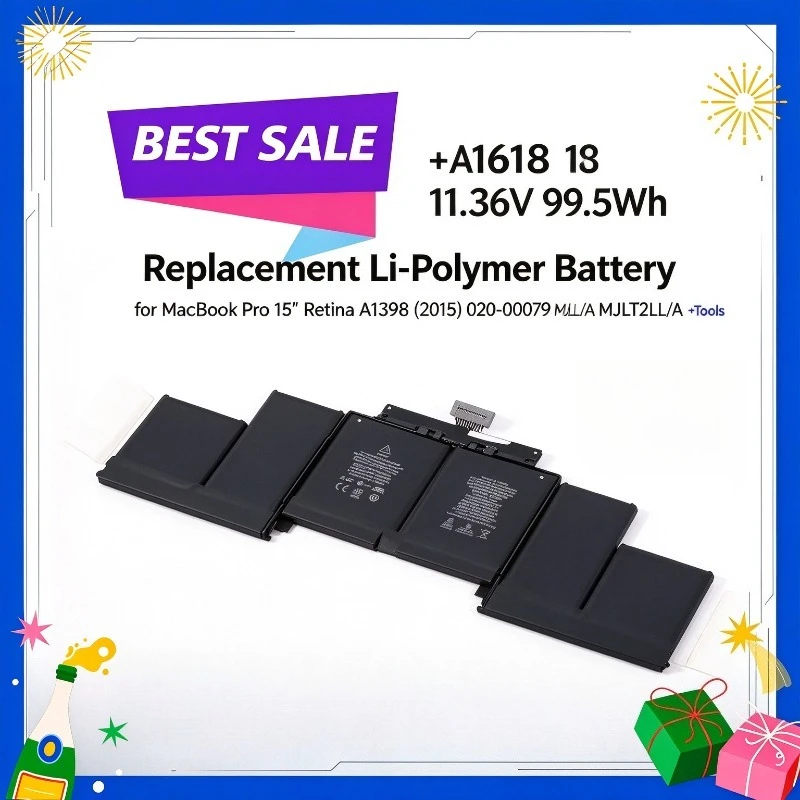 A1618 11.36V 99.5Wh Replacement Li-Polymer Battery for MacBook Pro 15