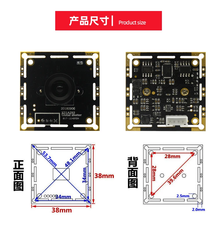 OV9281 USB Camera Module Micro CMOS Sensor with Autofocus & Fixed-Focus for Micro Cam Applications