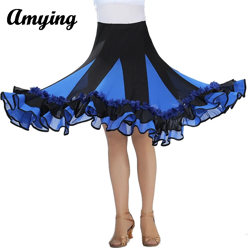 Nieuwe Moderne Dans Halve Rok Elegante Latin Dance Salsa Rumba Halve Rok Square Dance Performance Swing Jurk Slanke Oefenrok