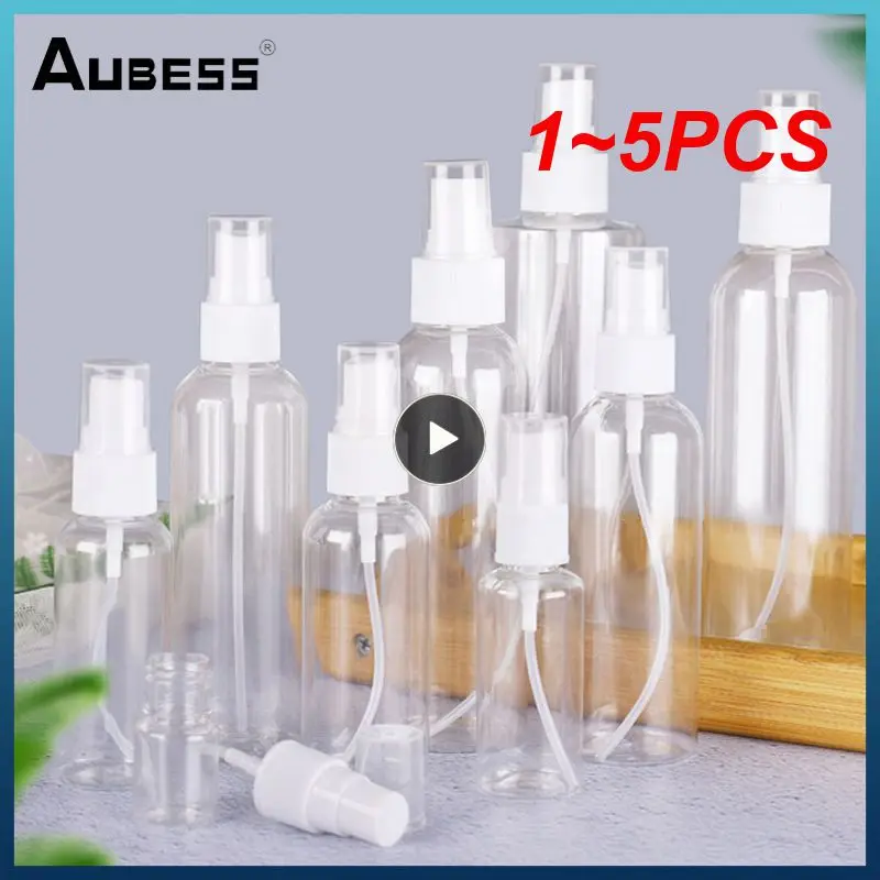 1~5PCS 20ML 60ML 80ML 150ML 200ML Clear Mini plastic Bottle Empty Cosmetics Bottle Sample Test Tube Thin plastic Vials