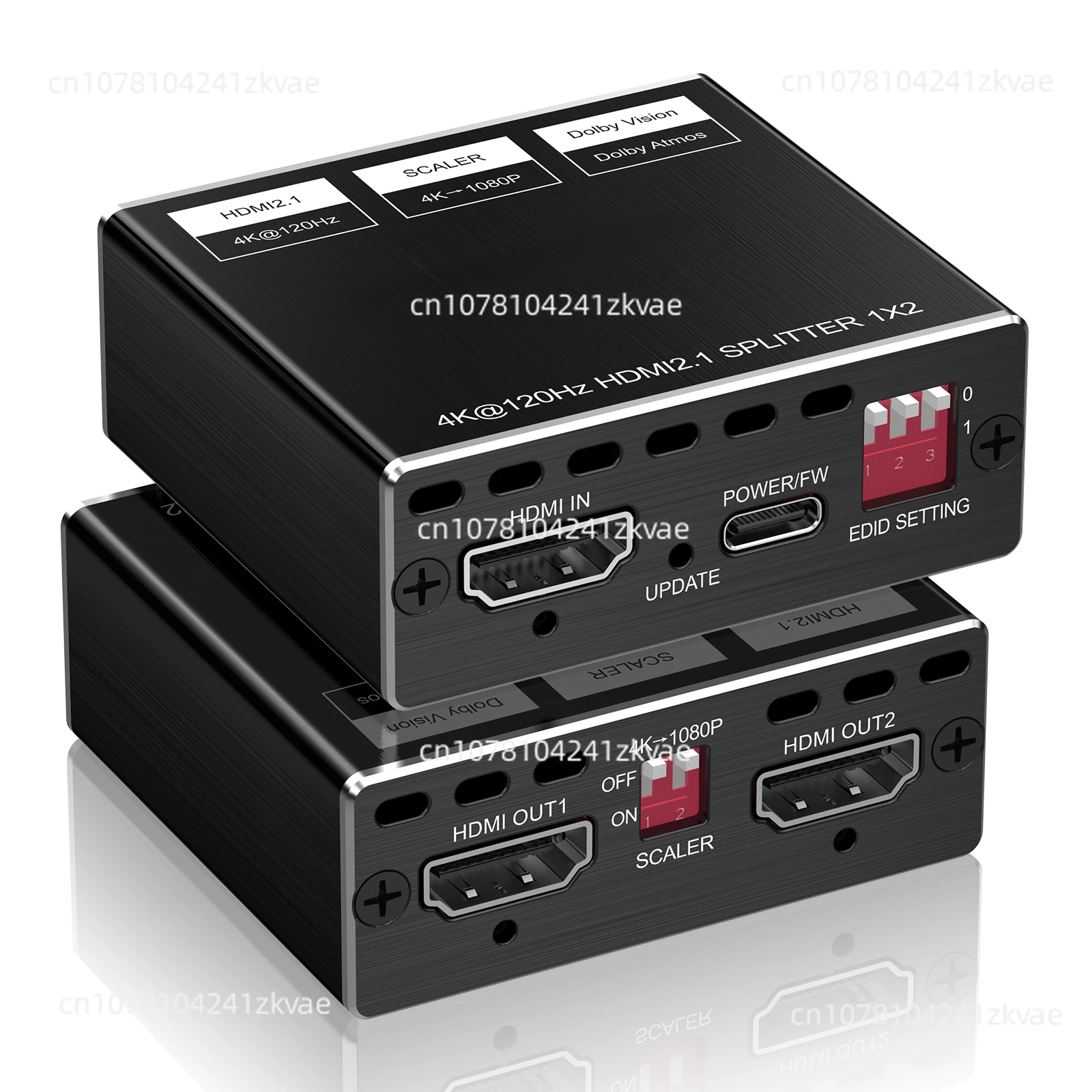 8K60, 4K120Hz VRR HDMI splitter one in and two out fully supports 4K120Hz variable refresh