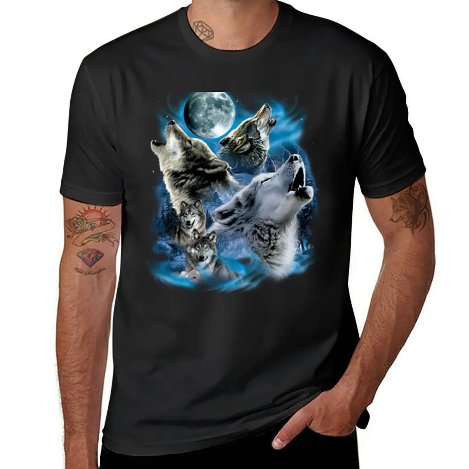 The Wolf Family T-Shirt quick drying blacks anime clothes for a boy plain white t shirts men