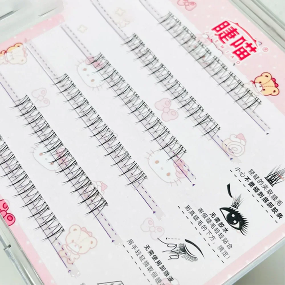 6 Rows Small Flame Lower Eyelashes Natural Segmented Light Makeup False Eyelash Stemless Single Cluster Lashes Wholesale