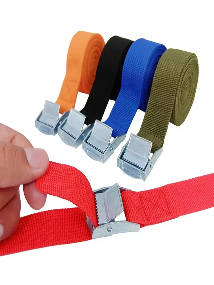 AliExpress NONE 2Pcs Buckle Tie-Down Belt Cargo Straps for Car Motorcycle Bike With Metal Buckle Tow Rope Strong Ratchet Belt for Luggage Bag