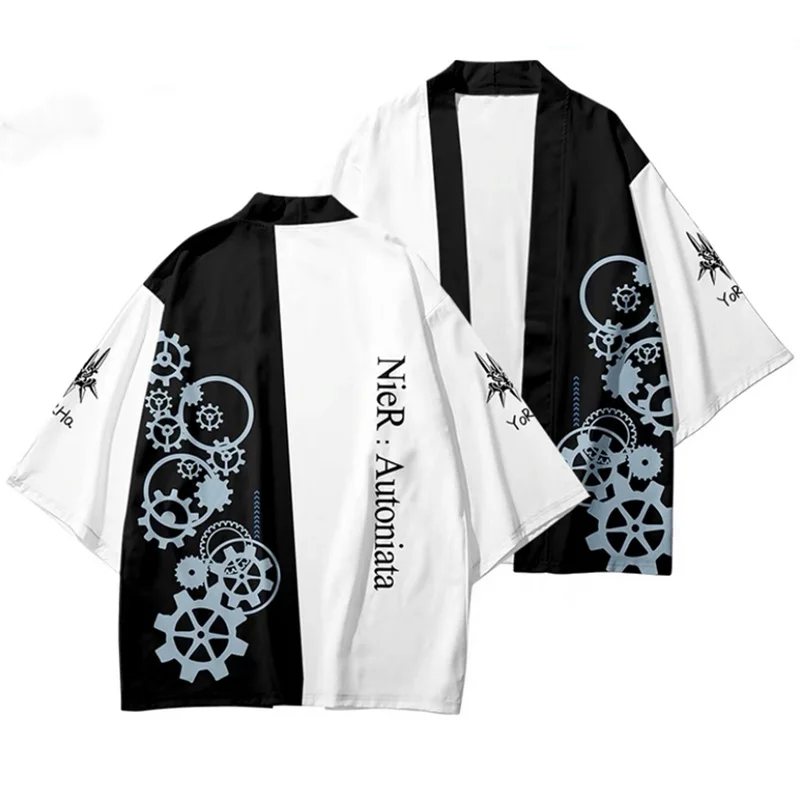 Game NieR Automata 2B YoRHa No. 2 Type B 9S YoRHa No. 9 Type S Cosplay Costume 3D Sweatshirt Men Zipper Hoodies Outwear Coat
