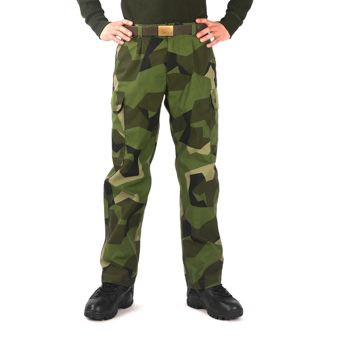 Swedish M90 Geometric Camouflage Tactical Pants BDU Pant Type