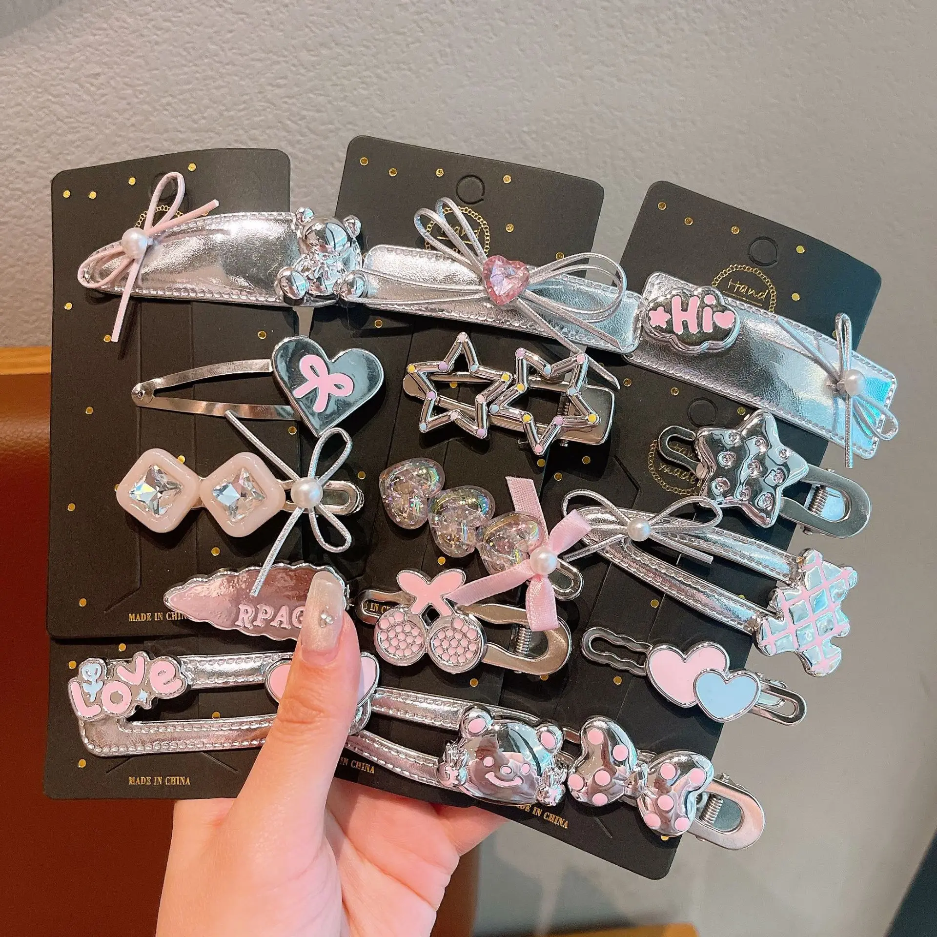 

5 шт., милая заколка для волос с допамином, заколка для челки, конфетный цвет, зажим со звездой, зажим для утки, зажим с одним словом, аксессуары для волос, головные уборы, волосы HP01