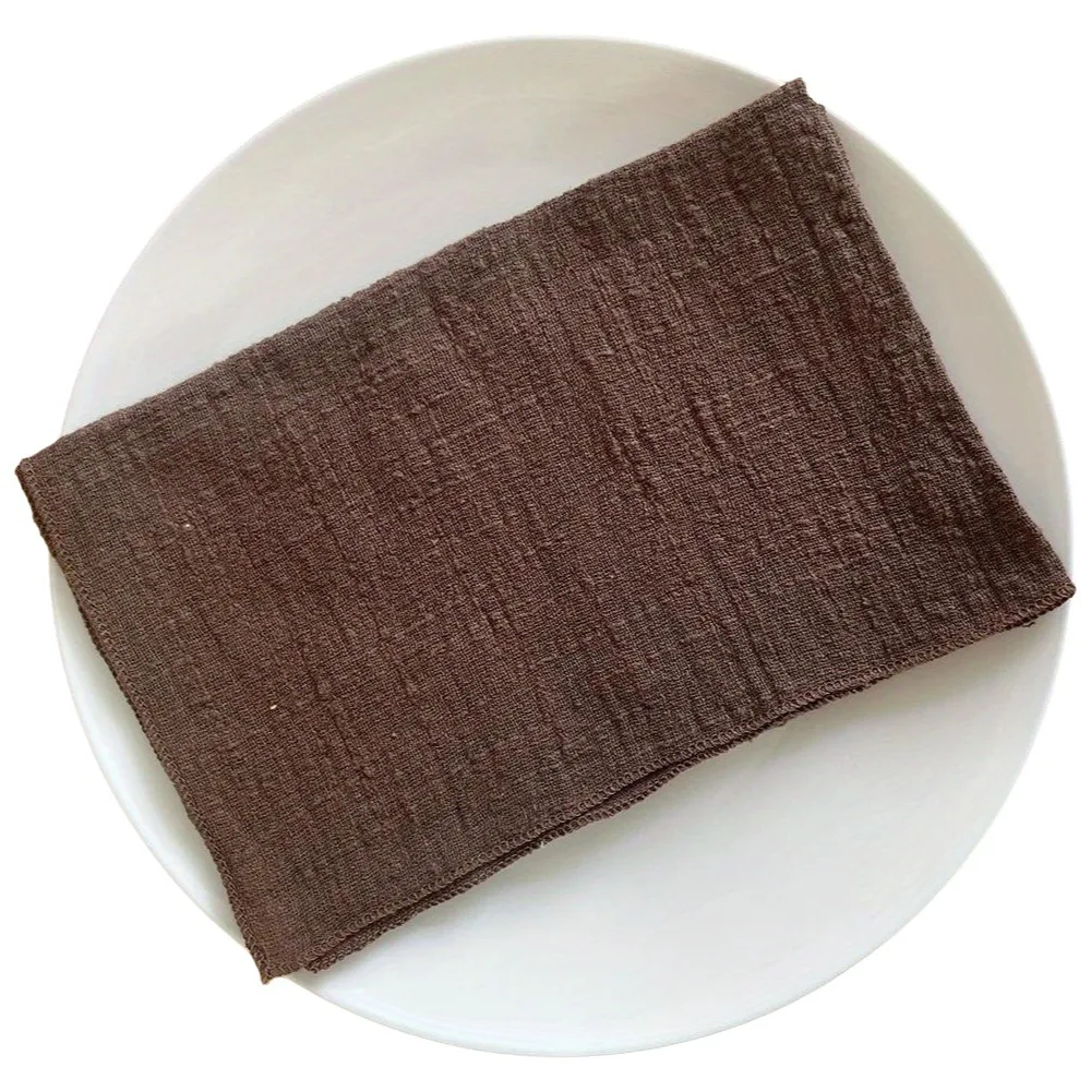 2PCS Table Towels 42*42 cm Lock Edge Napkins Minimalist Soft Gauze Napkins Handmade Reusable Bamboo Knot Napkins Restaurant