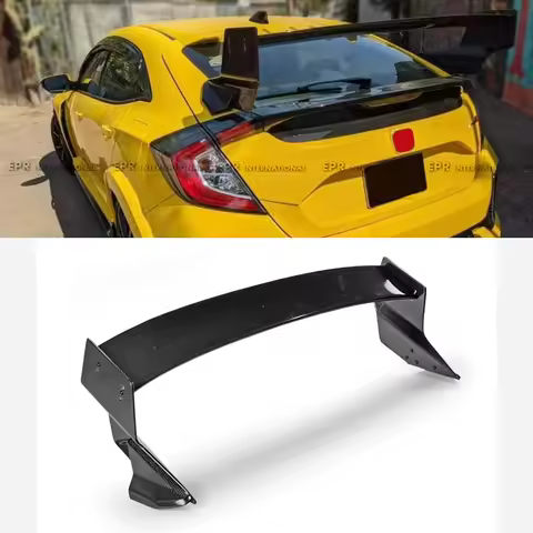 For Honda Civic Type R FK8 2017-2021 Type M Rear Spoiler - ABS Plastic - JDM Style Wing - 3M Tape/Drill Installation