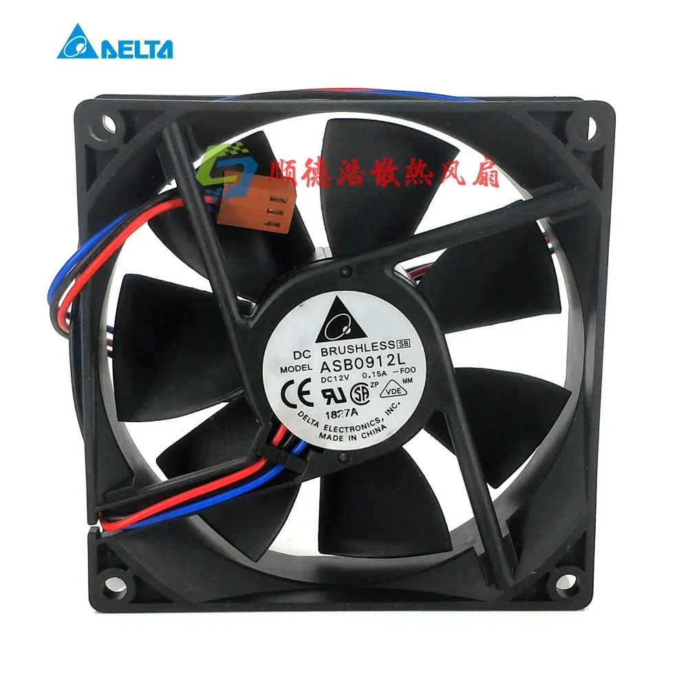 

Ltsf For Delta Electronics ASB0912L F00 DC 12V 0.15A 90x90x25mm 3-Wire Server Cooling Fan 9cm