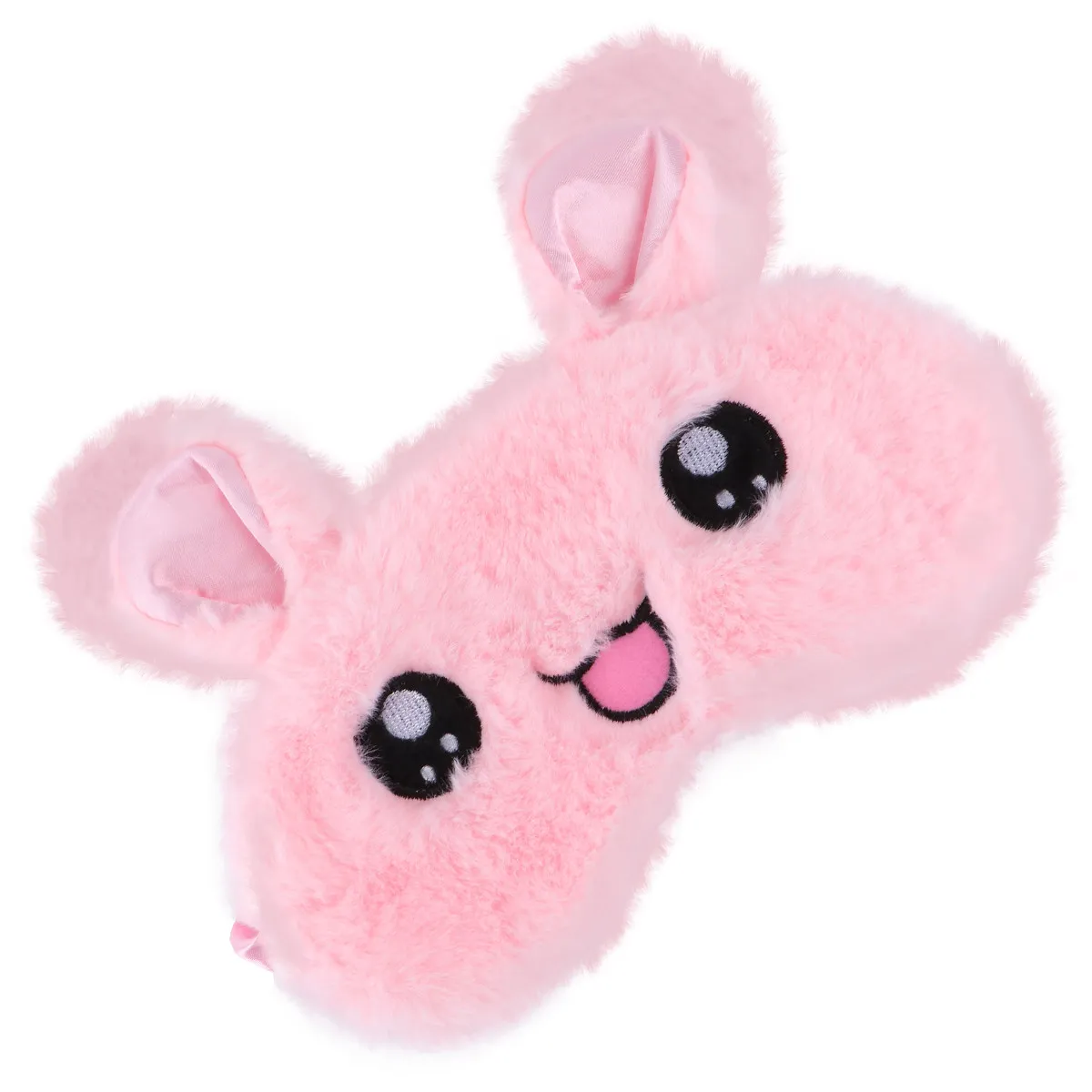 1Pcs Cartoon Rabbit Pattern Eye Mask Pink Light Breathable Sleep Cover Comfortable Night Blindfold for Travel Work Nap