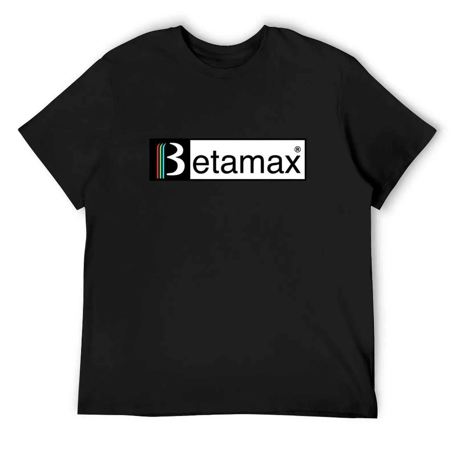 Betamax Logo T-Shirt blacks oversized t shirt summer clothes anime stuff tshirts for men