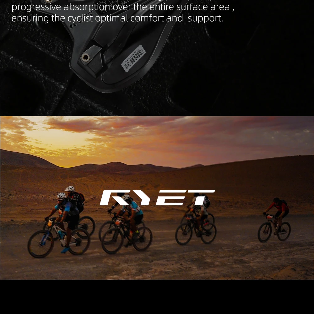RYET Ultraleichter Carbon 3D-Gedruckter Fahrradsattel 190g/210g 7*9 Fahrrad-Sitzkissen für Rennrad MTB Mountain Gravel Radzubehör – Detail 23