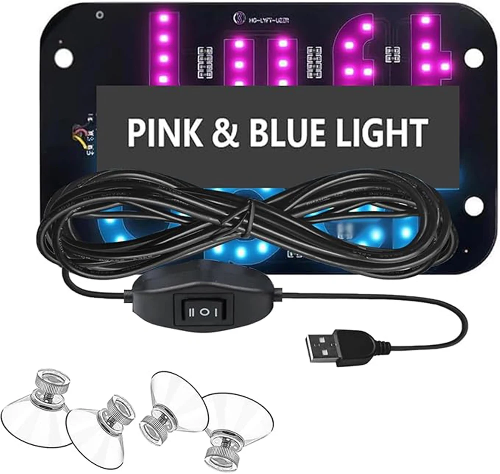Taxi Sign Light Windshield Car LED Marker Lights with Strong Suction Cups USB-Powered Decoration Glow Letters Cards Board