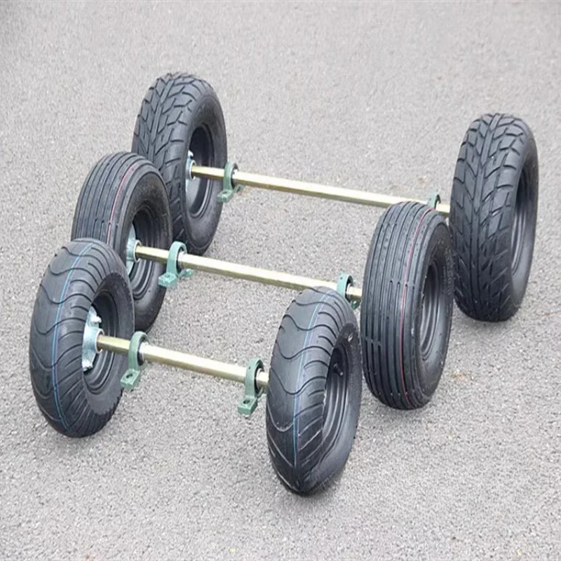 

Four-wheeled ATV accessories, go-kart 1m rear axle rear axle DIY trailer bucket rear suspension with tires